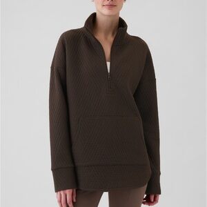 GapFit Quilted Jacquard Half-Zip Pullover Women’s Sweater